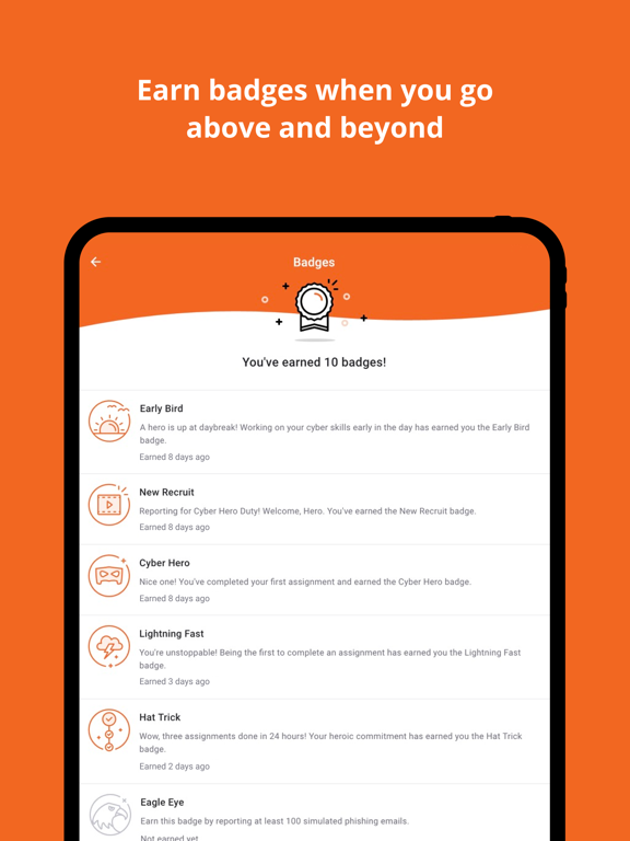 KnowBe4 Learner App iPad screenshot 3 - Education app