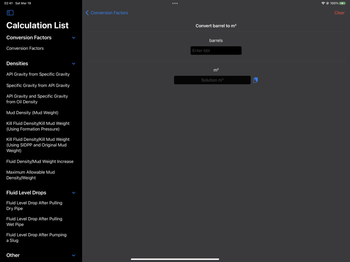Petroleum Field Calculator