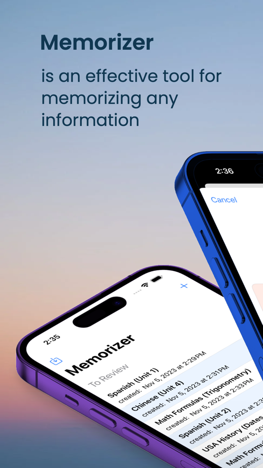 #1. Memorizer: Learning Assistant (iOS) 由: Azamat Valitov