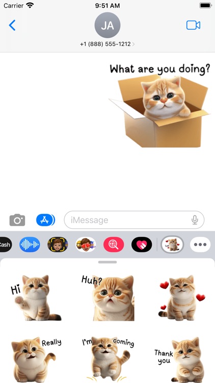 Cute Brown Cat Stickers
