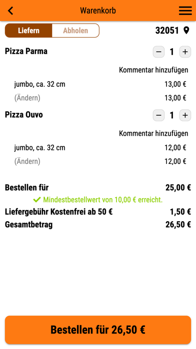 Fattoria Pizza Hausservice Screenshot
