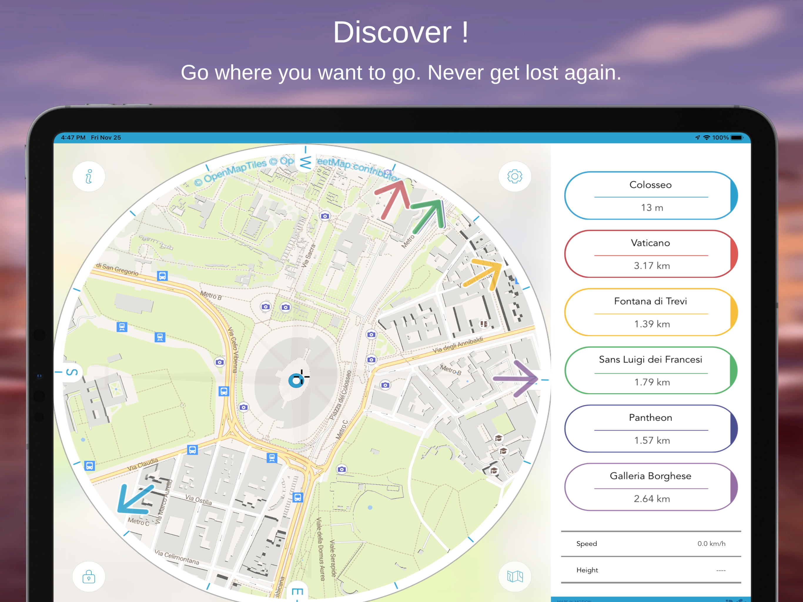 Rome on Foot : Offline Map