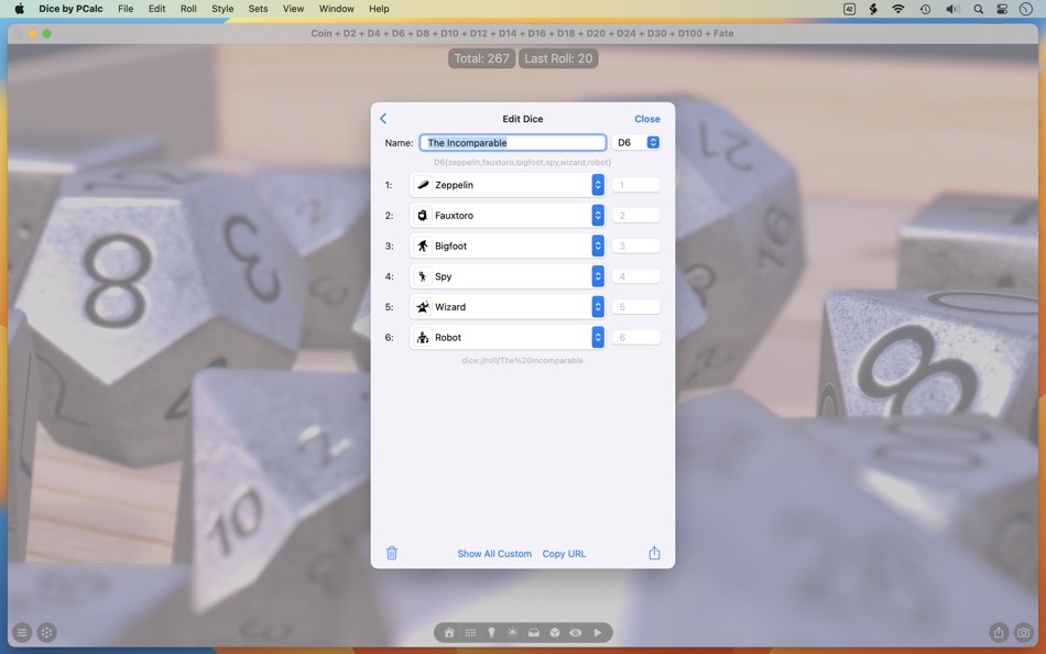 #6. Dice by PCalc (macOS) Podle: TLA Systems Ltd.