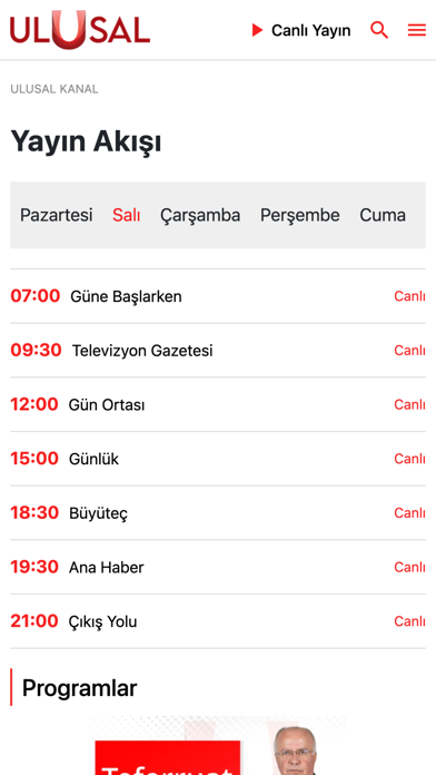 Ulusal Kanal Screenshot