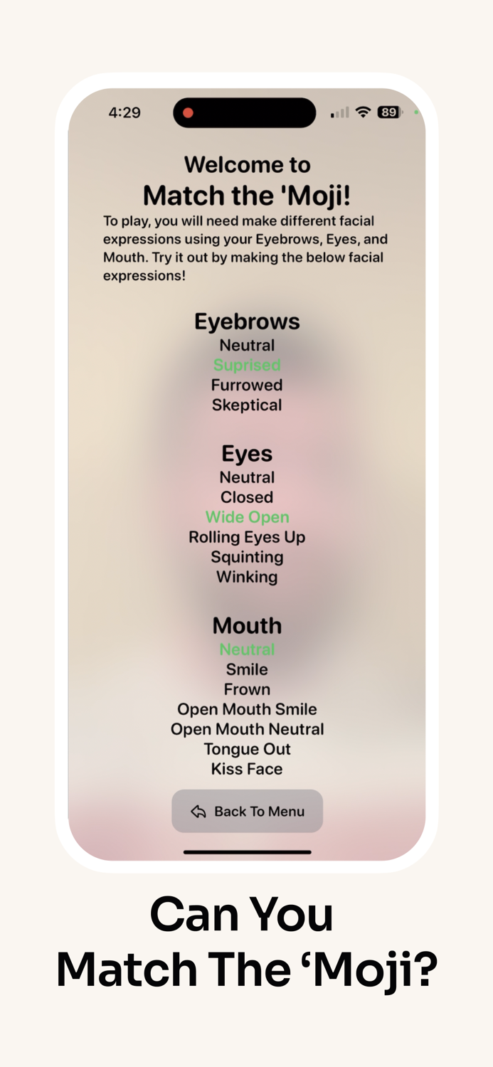 Match the Moji - AR Face Game