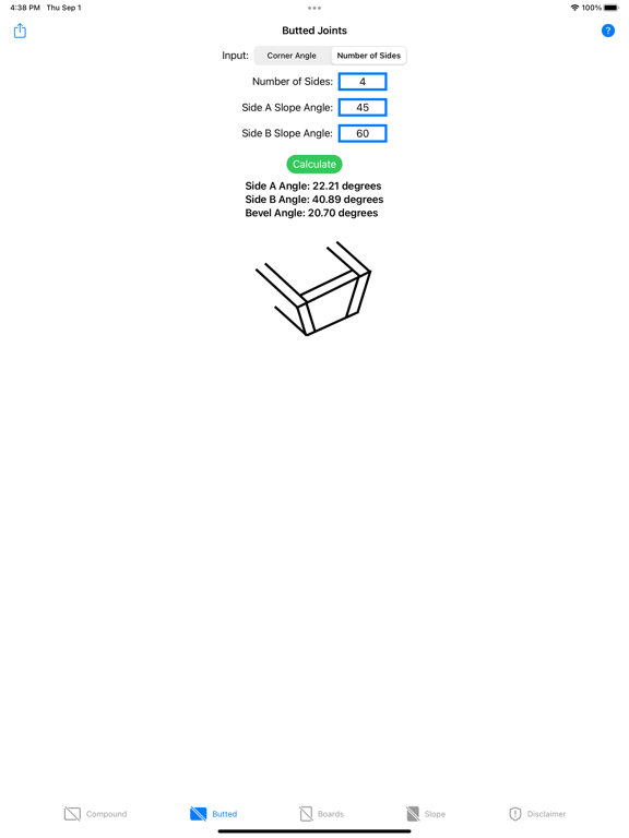 Miter Angles iPad screenshot 3 - Productivity app