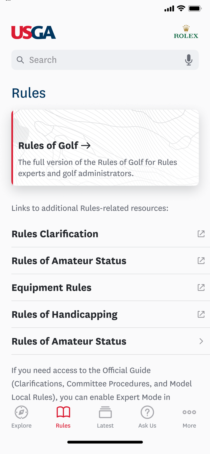 The Official Rules of Golf