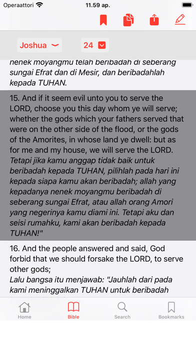English - Indonesian Bible Screenshot