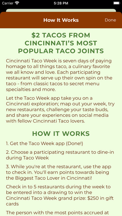 Cincinnati Taco Week Screenshot