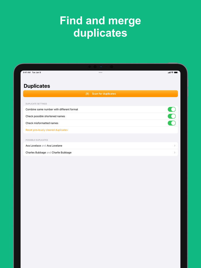 Contact Tools - Backup and Merge