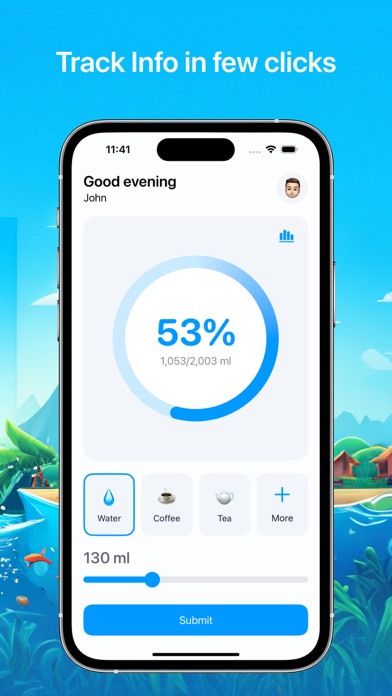 Ninja Water Tracker Screenshot