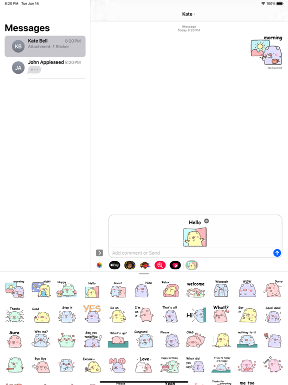 Screenshot #4 pour Friendly Pig Stickers pack