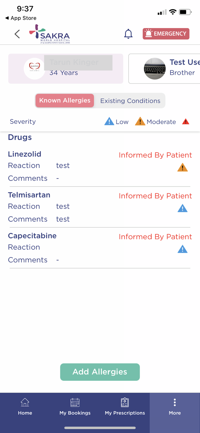 Sakra Patient App