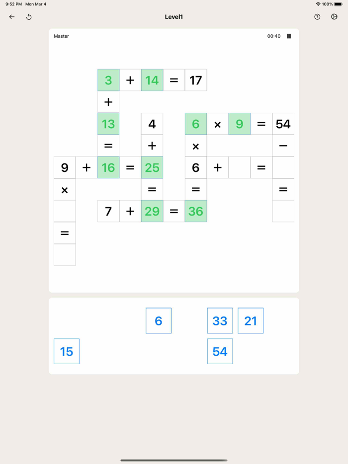 Cross Math - Brain Puzzle Game