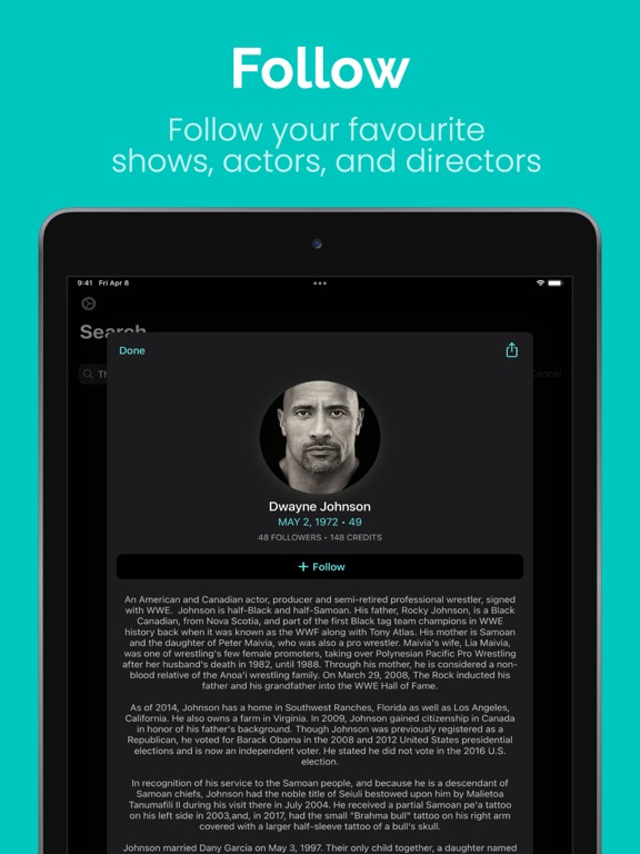 Shows+ Discover & Track Series iPad screenshot 6 - Entertainment app