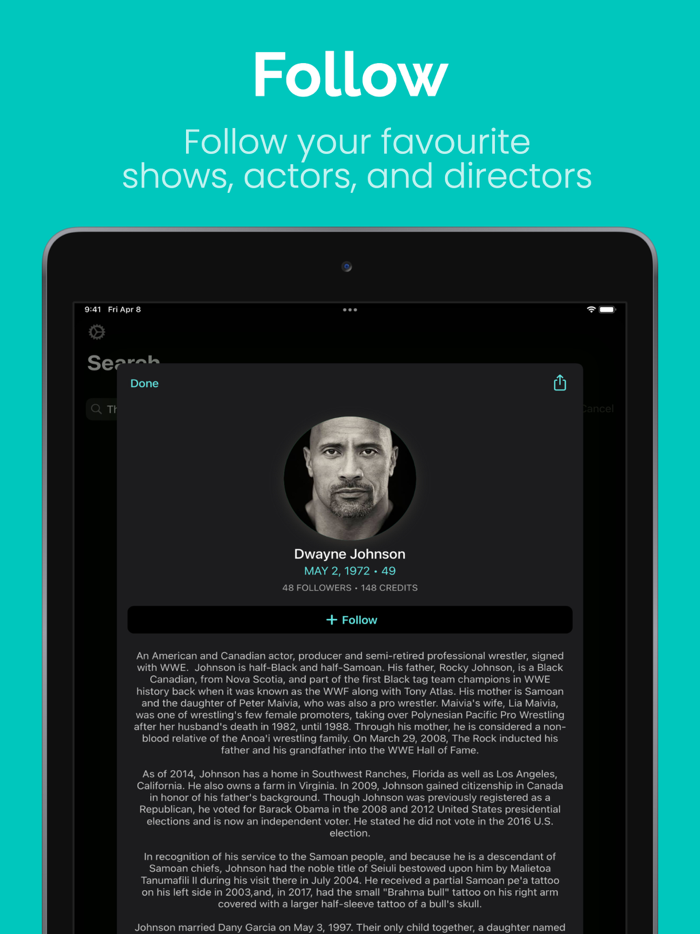 Shows Discover and Track Series