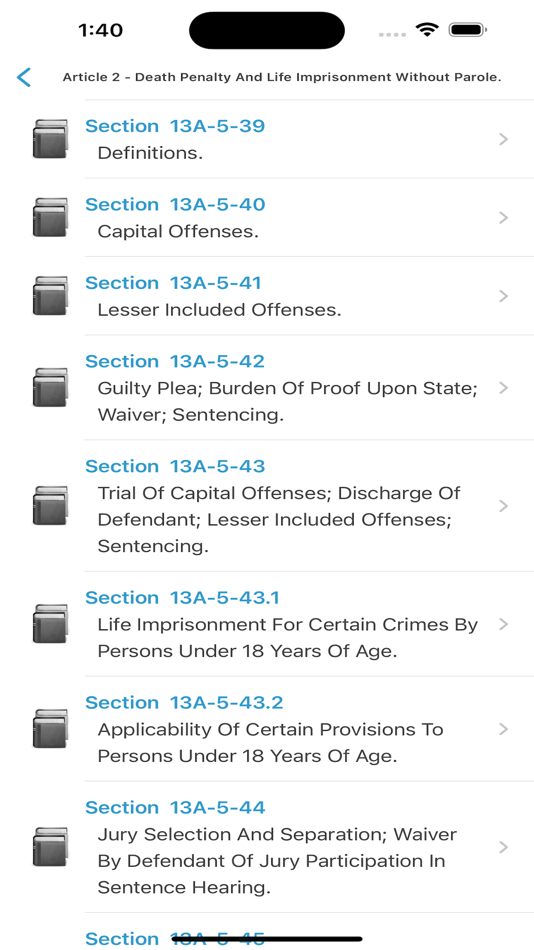 #2. AL Criminal Code Title 13A Law (iOS) 由: Nirmala T V
