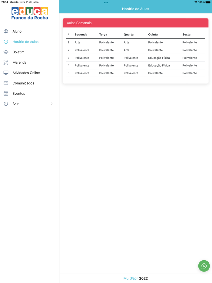 Educa Franco - Portal do Aluno