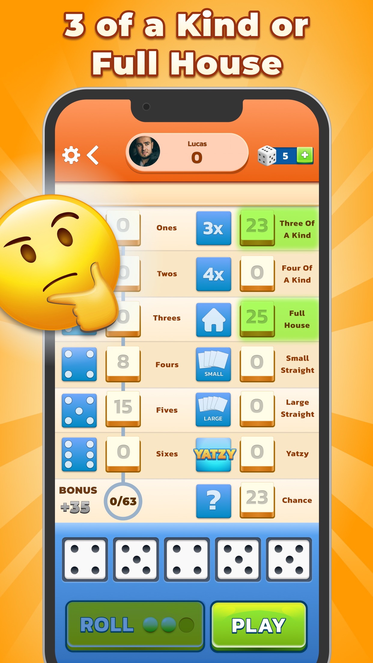 Yatzy - The Classic Dice Game screenshot 2