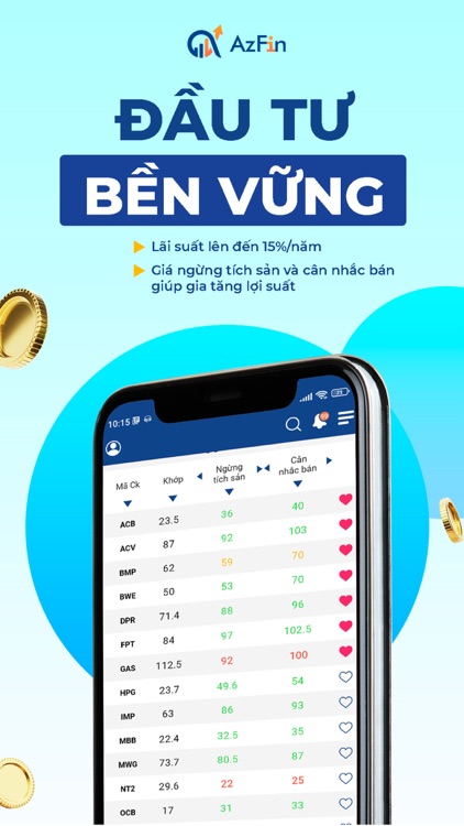 AzFin - Tích sản cổ phiếu