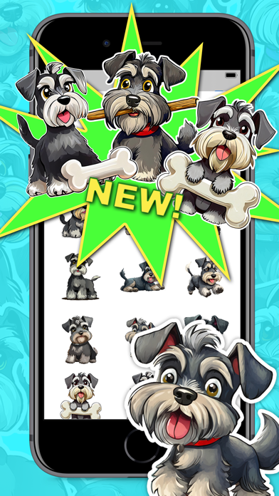 Cute Schnauzers Stickers Screenshot