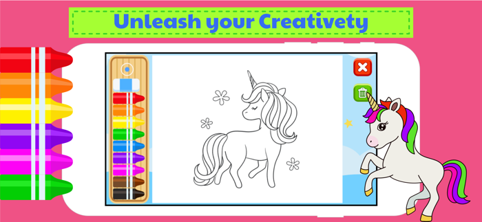Unicorn Coloring Book Games