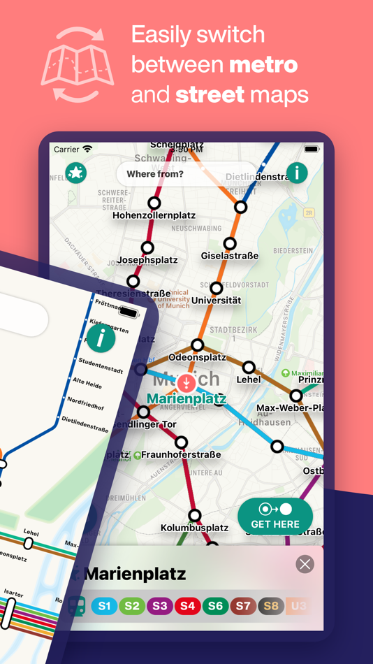 #2. Munich Metro - map & route (iOS) By: Mapway Limited