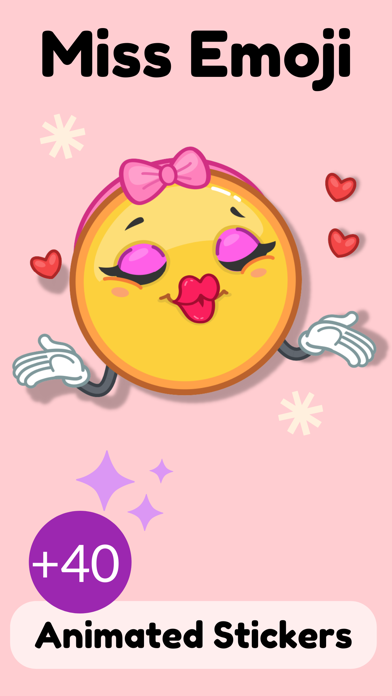 Miss Emoji - Animated Sticker Screenshot