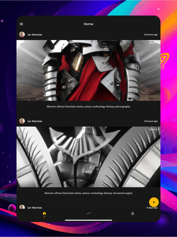 Galaxy - Generate AI Images iPad screenshot 3 - Social Networking app