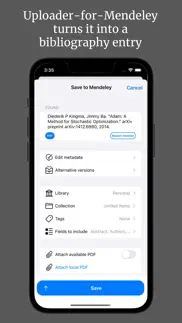 uploader for mendeley iPhone Captures Décran 4