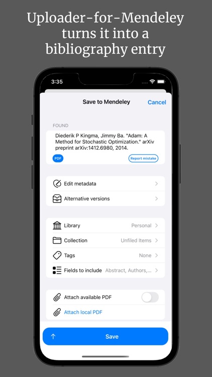 Uploader for Mendeley screenshot-3