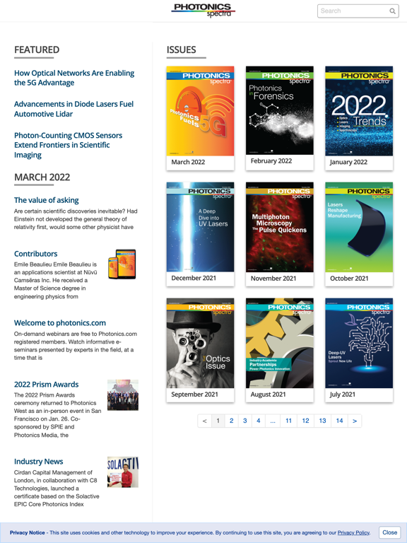 Photonics Spectra iPad screenshot 6 - News app