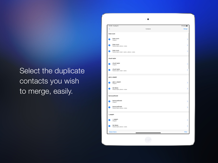 Cleanup Duplicate Contacts