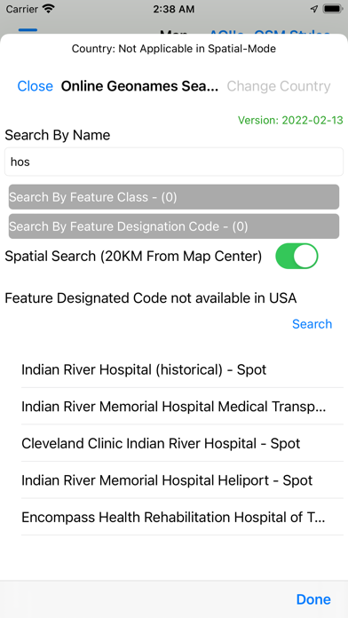 GeoNames Map Explorer Screenshot