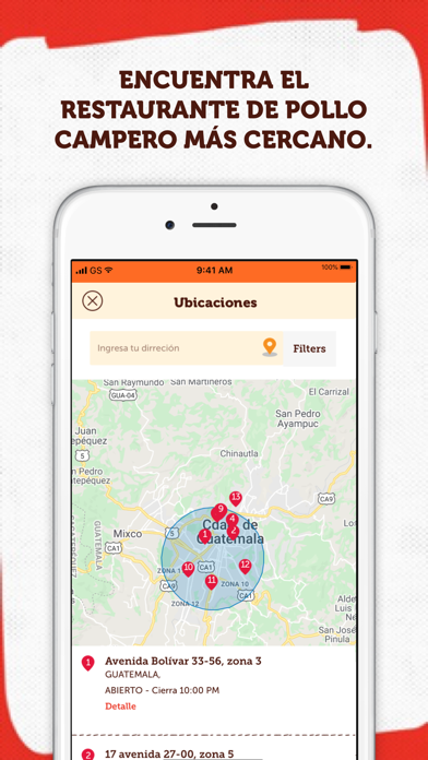 Pollo Campero Guatemala Screenshot