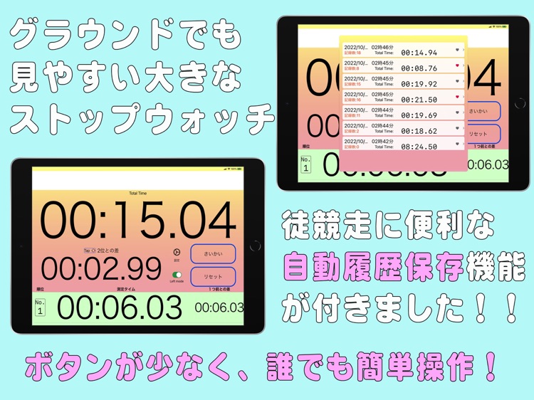 MultiRecTimer for iPad -陸上競技用-