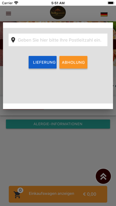 Bollywood Lupburg Restaurant Screenshot