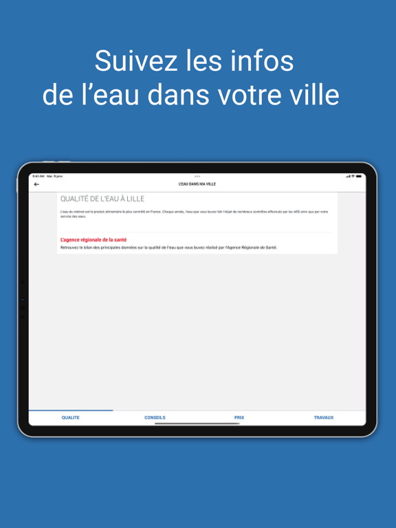 iléo l'eau de la MEL iPad screenshot