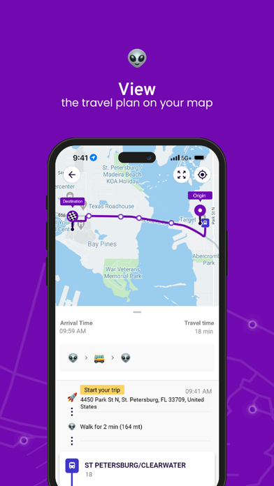 Muuf: Real-time Transit Screenshot