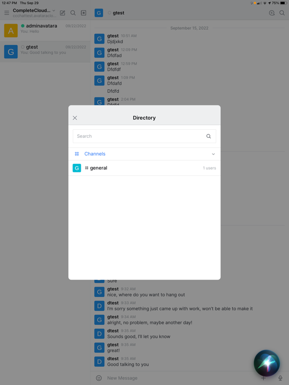 CompleteCloud Chat iPad screenshot 2 - Business app
