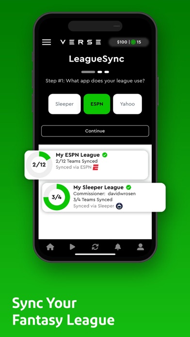 Verse Fantasy Sports Screenshot