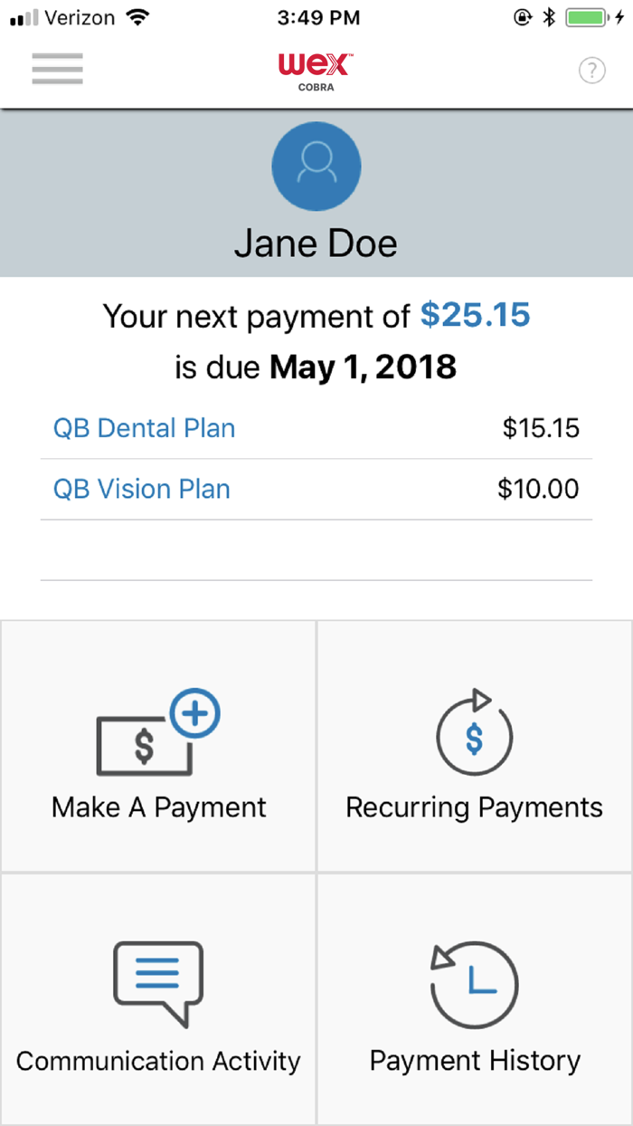 COBRA  Direct Bill by WEX