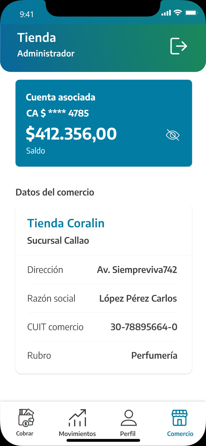 Cuenta DNI Comercios