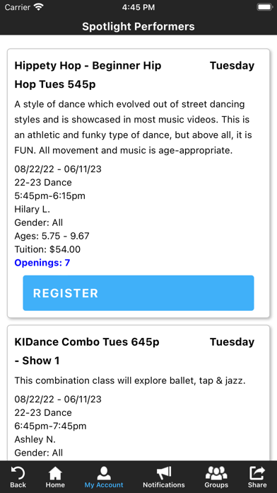 Creative Dance & Music Studio Screenshot