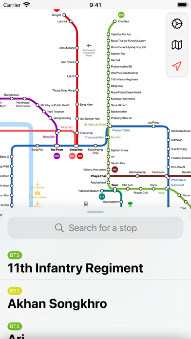 Screenshot #1 pour Bangkok Metro Transit Map