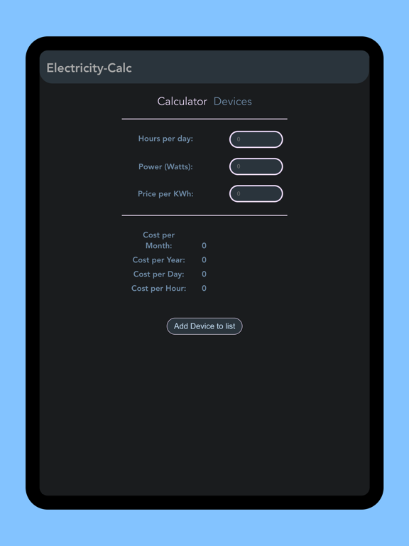 Screenshot #4 pour Pro ElectricityCost Calculator