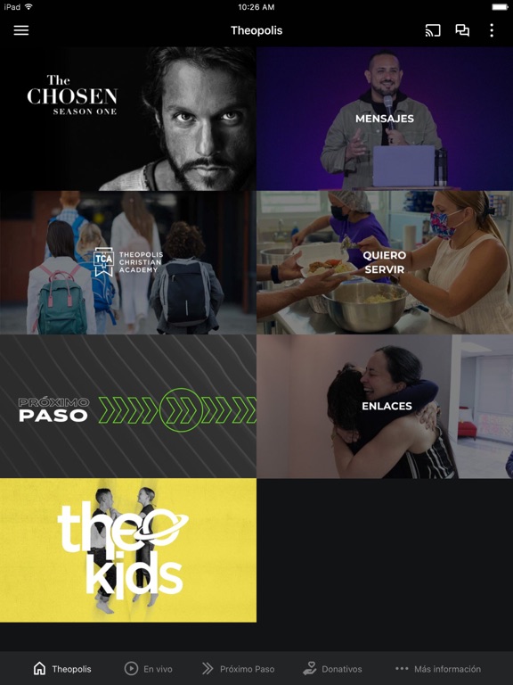 Iglesia Theopolis iPad screenshot 1 - Lifestyle app