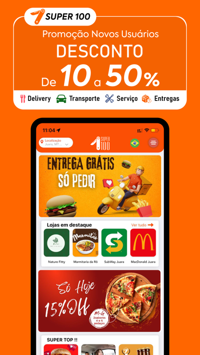 Super 100 - Cliente, Super App Screenshot
