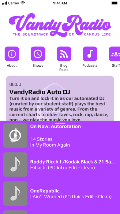 VandyRadio Screenshot