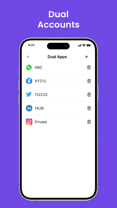 2Accounts - Dual Apps Space Screenshot